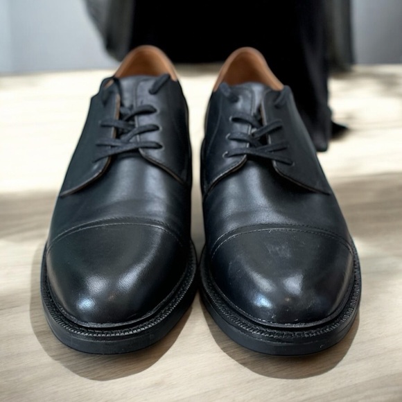 Polo by Ralph Lauren NWB Size 8.5D Black Asher ‘s Classic toe Leather Oxfords - Picture 1 of 10